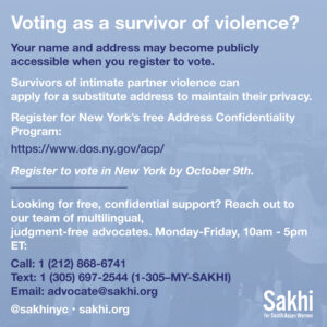 Victims of Violence Vote Safely image
